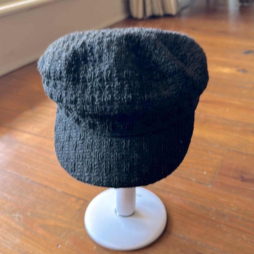 Lucky Brand Black Newsboy Fisherman Hat